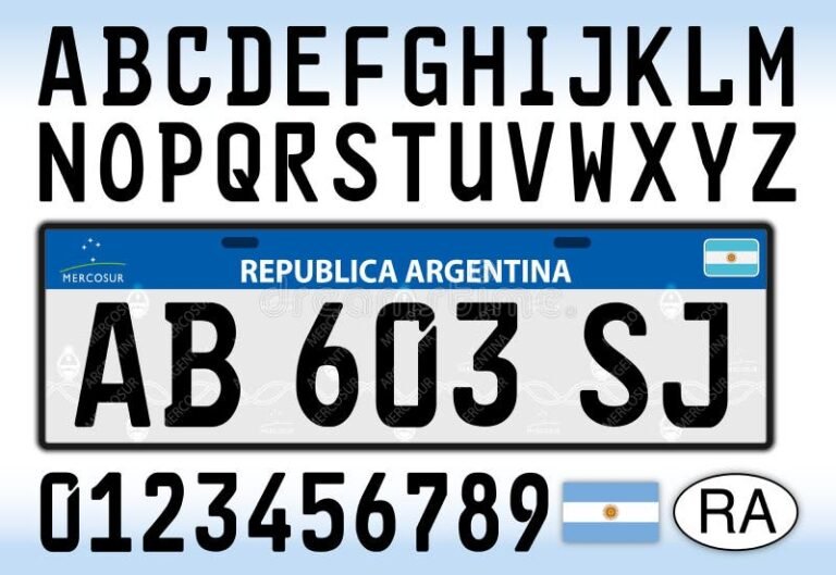 auto con matricula argentina y documento oficial