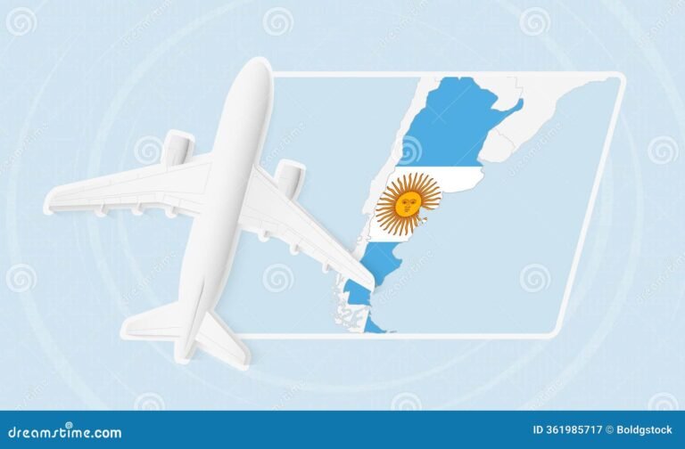 avion despegando sobre mapa argentina 1
