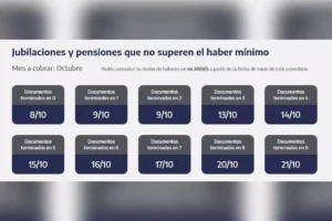 calendario y plazo para cobrar jubilacion argentina