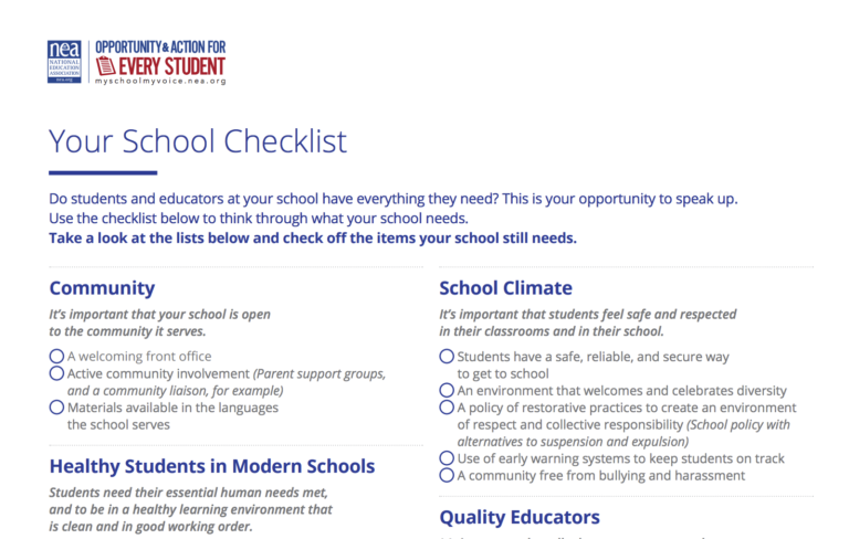 estudiante revisando lista de materias escolares