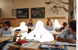 estudiantes inscribiendose en escuela publica