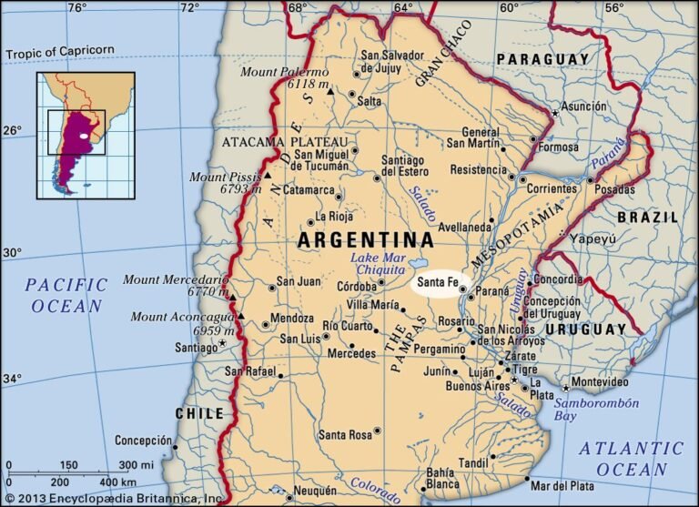 mapa de rutas argentina a santa fe