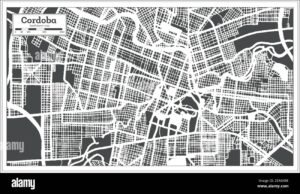 mapa ilustrado de cordoba capital argentina