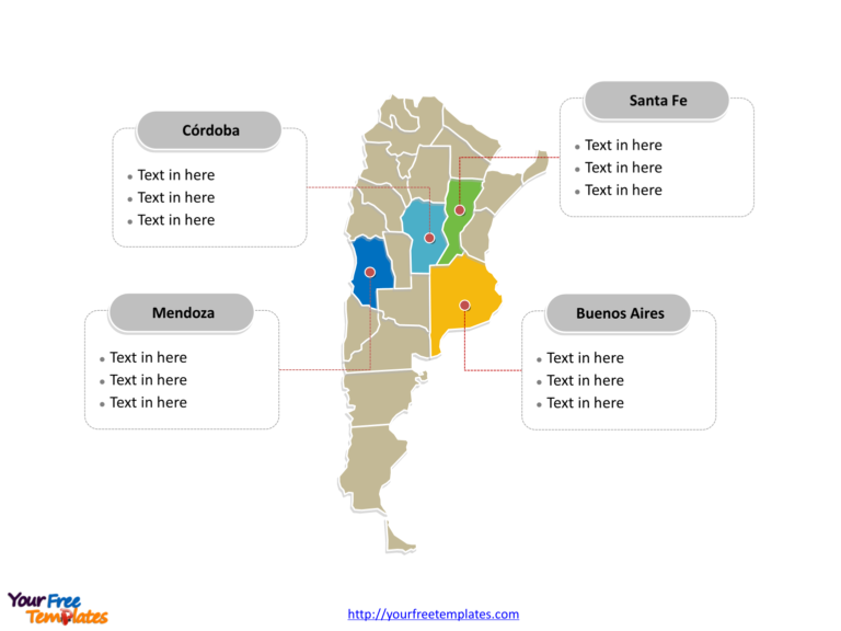 mapa politico de argentina con provincias destacadas 1