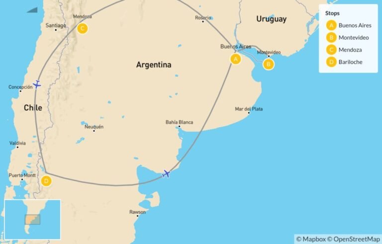 mapa ruta buenos aires a uruguay paisaje viaje