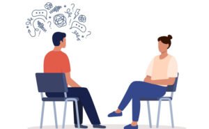 persona ayudando a otra en terapia