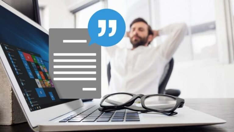 Cómo puedo dictar texto en Word fácilmente 18 persona dictando texto con microfono frente a computadora