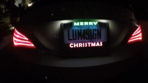 placa patente trasera iluminada automovil argentina