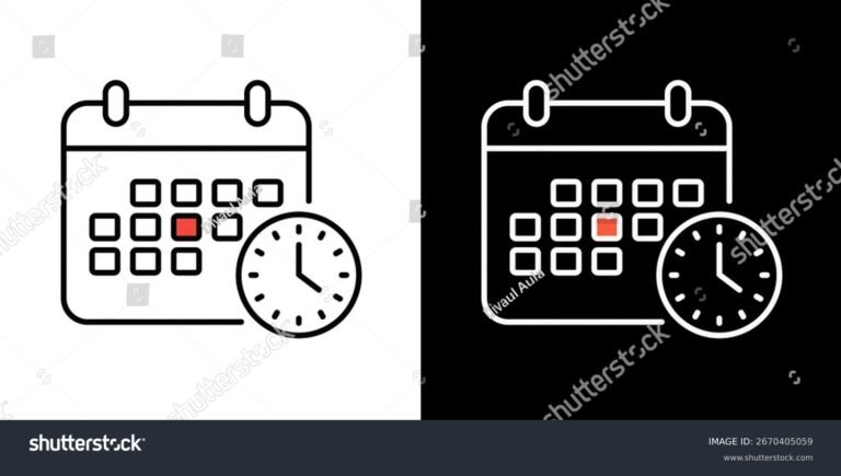 reloj calendario con fecha resaltada