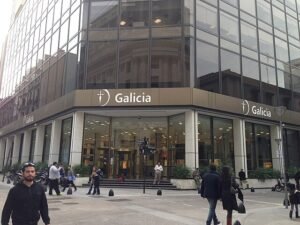 sucursal bancaria banco galicia general roca exterior