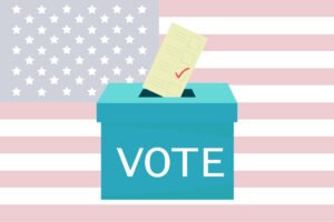 urna electoral con votos y bandera cordoba